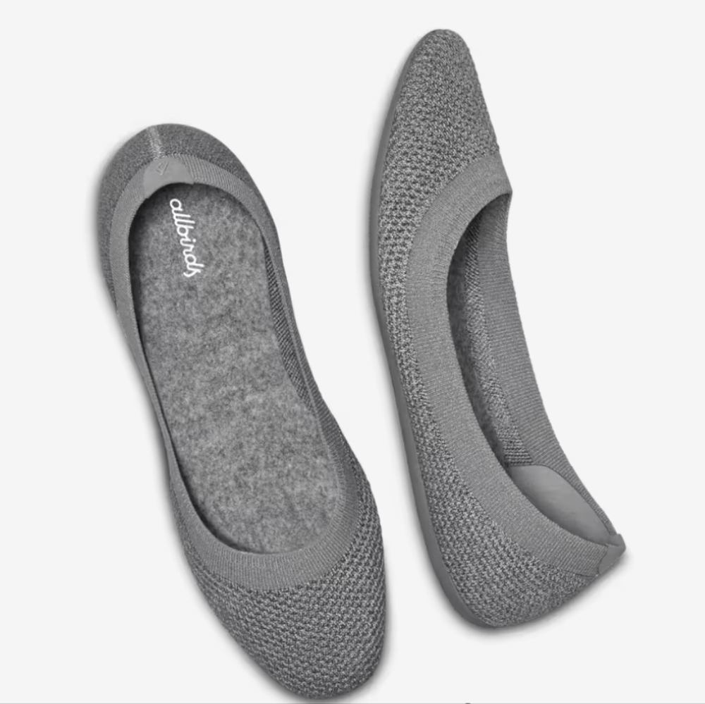Allbirds grey mist tree breezers flats size 6
